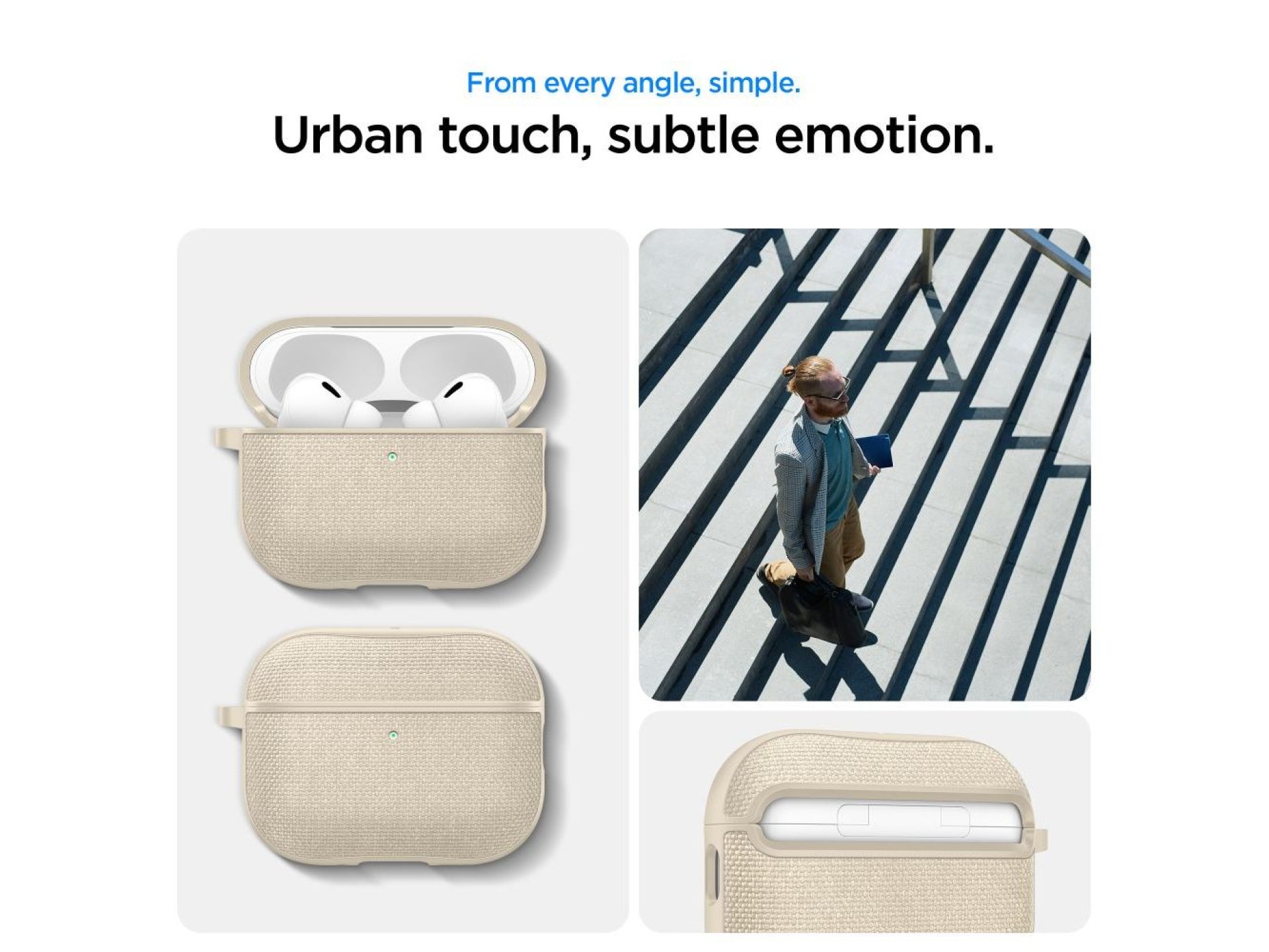 Capa Spigen Urban Fit para AirPods 3 - Bege