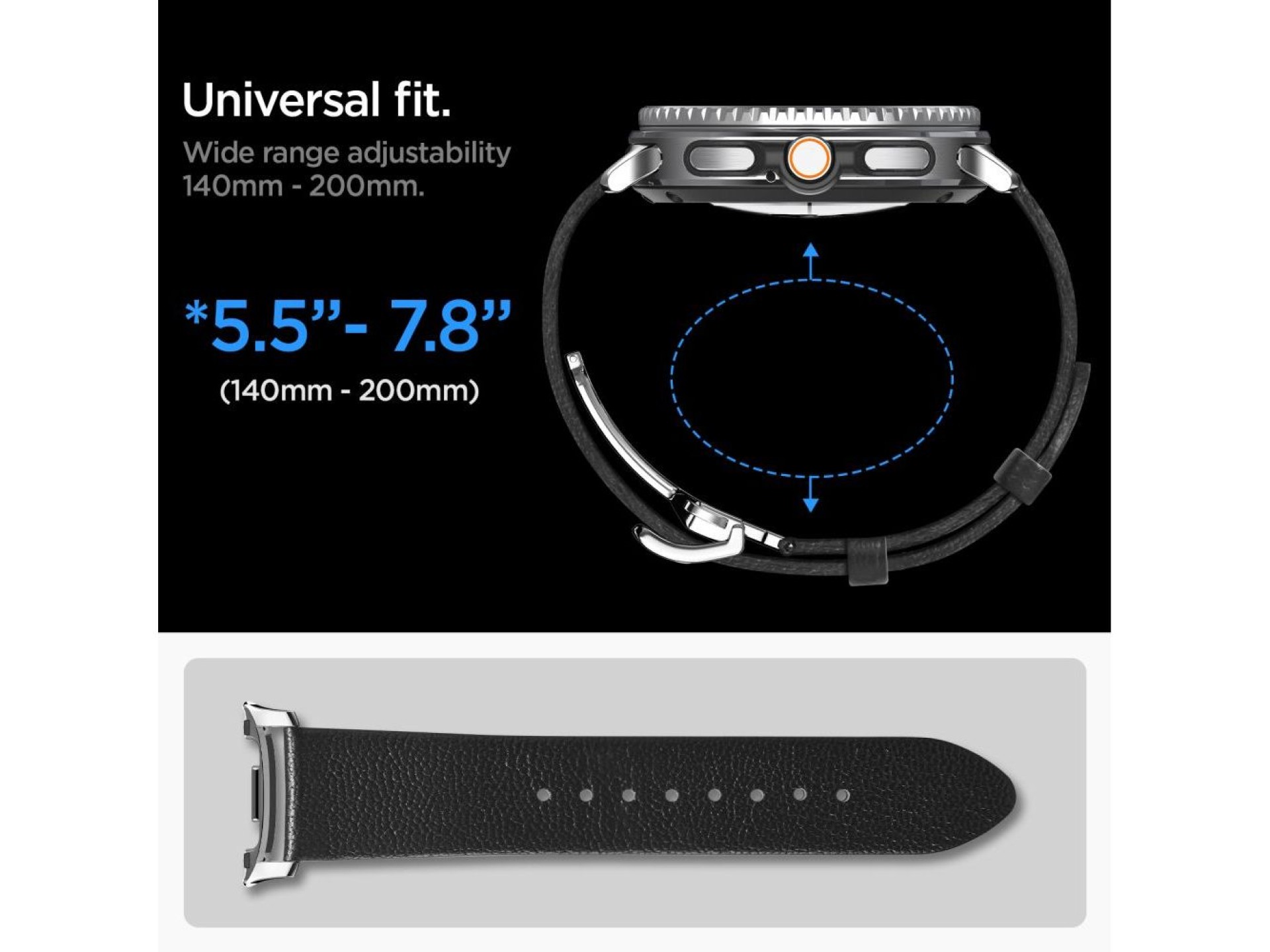 Correa Spigen Enzo para Samsung Galaxy Watch 40/44/46 mm - Negra