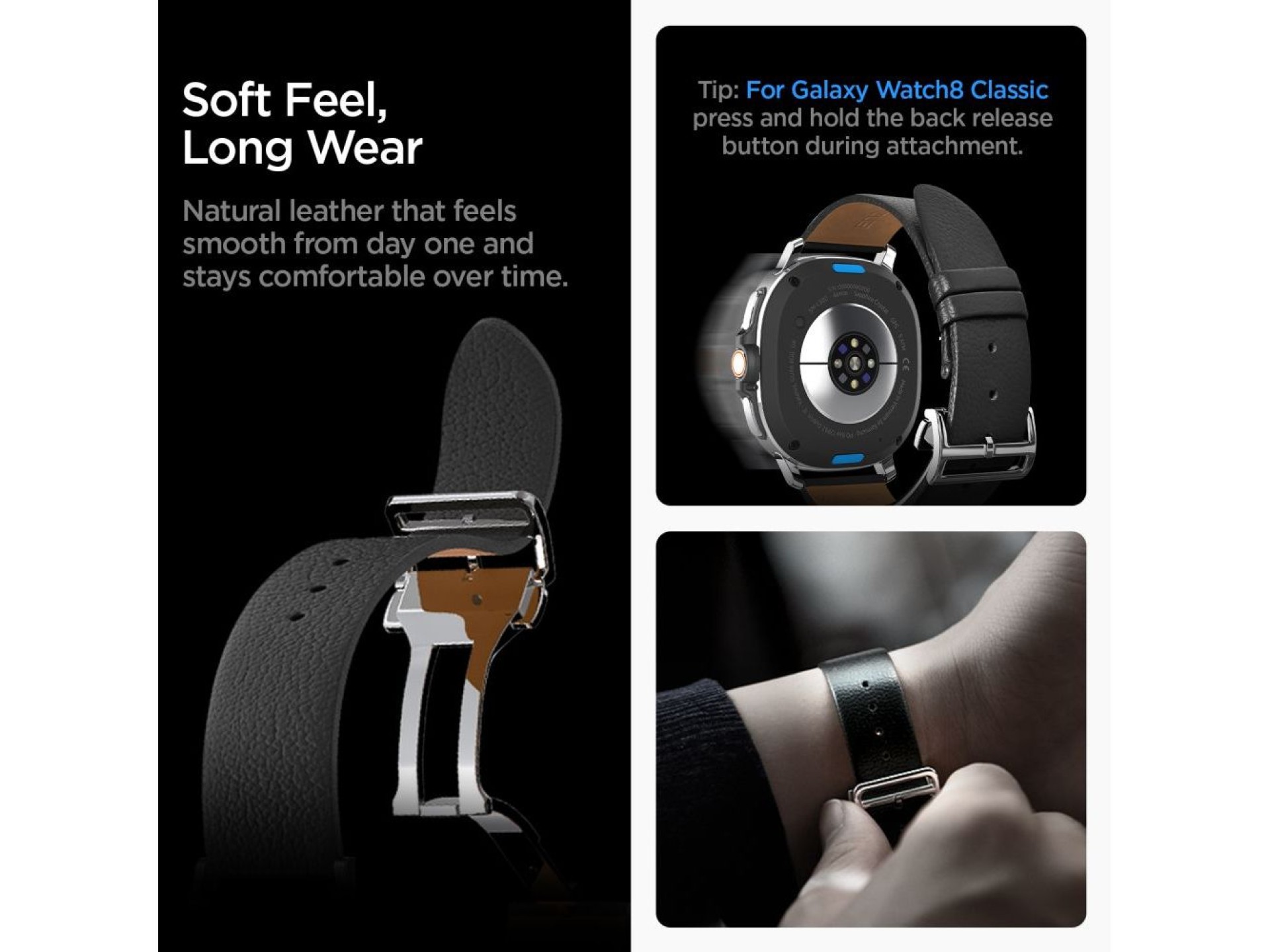 Correa Spigen Enzo para Samsung Galaxy Watch 40/44/46 mm - Negra