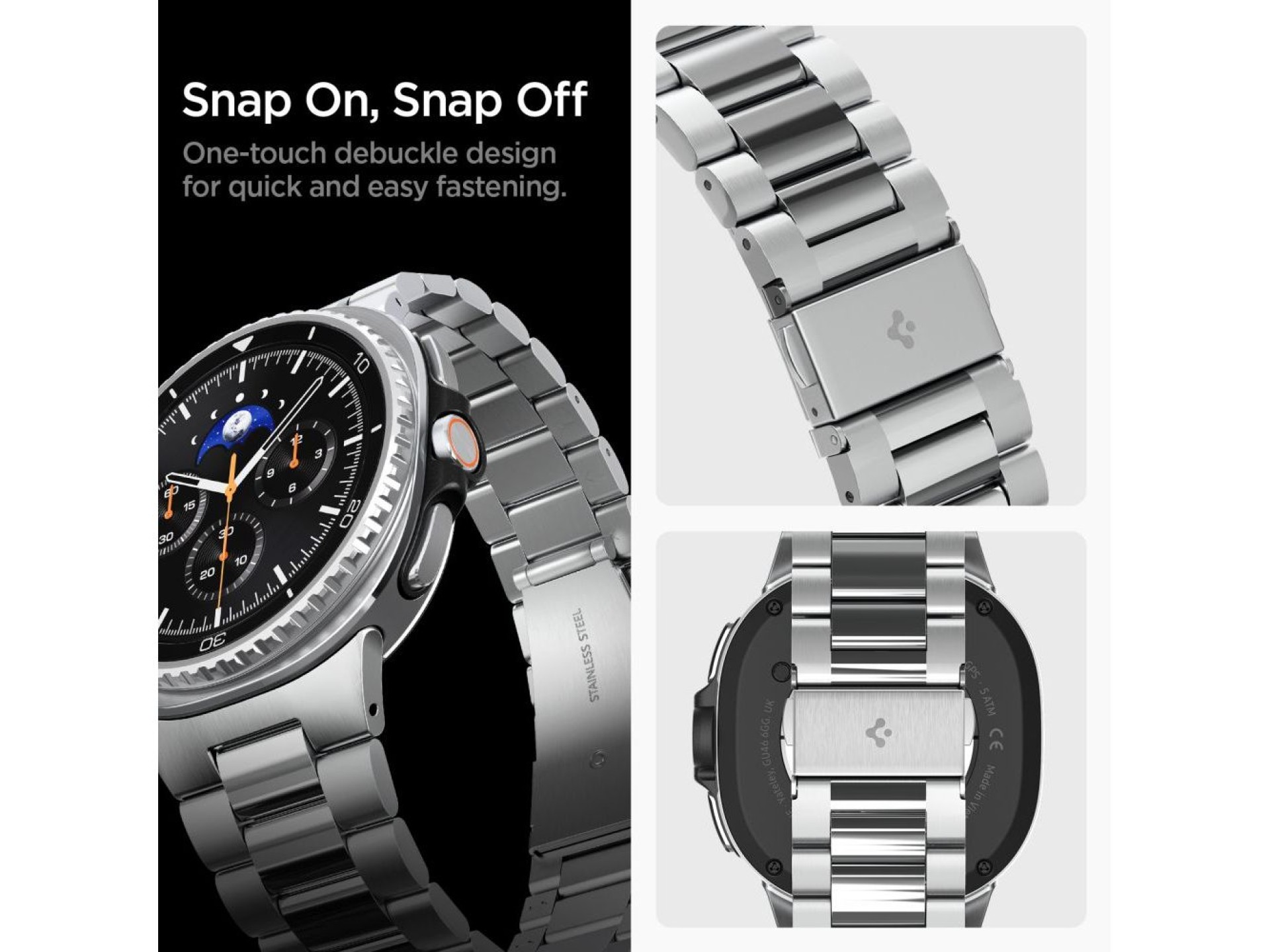 Spigen Modern Fit Band for Samsung Galaxy Watch 40/44/46 mm - Silver
