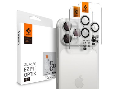 Funda para c�mara Spigen Optik Pro GLAS.TR "EZ FIT" (paquete de 2) para iPhone 16 Pro/Max/17 Pro/Max