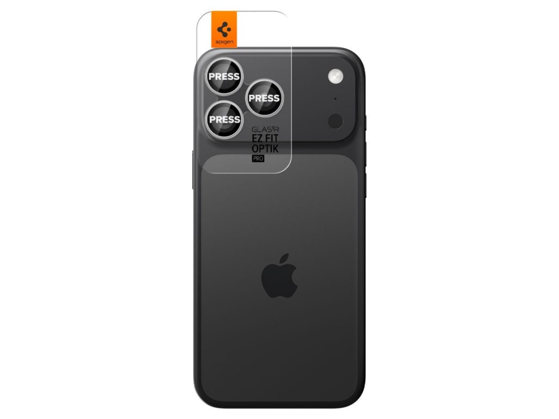 Funda para cámara Spigen Optik Pro GLAS.TR "EZ FIT" (paquete de 2) para iPhone 16 Pro/Max/17 Pro/Max