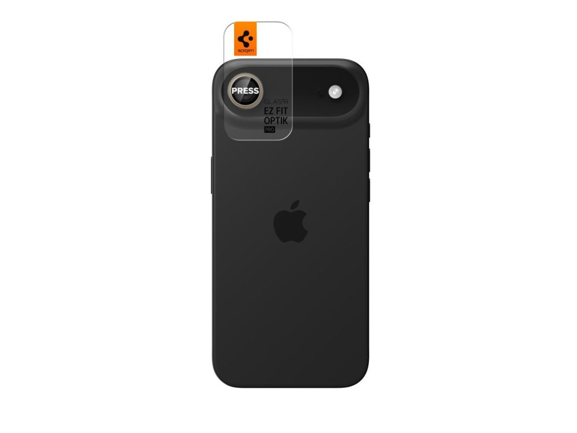 Kit com 2 capas de câmera Spigen Optik Pro GLAS.TR "EZ FIT" para iPhone Air - Douradas