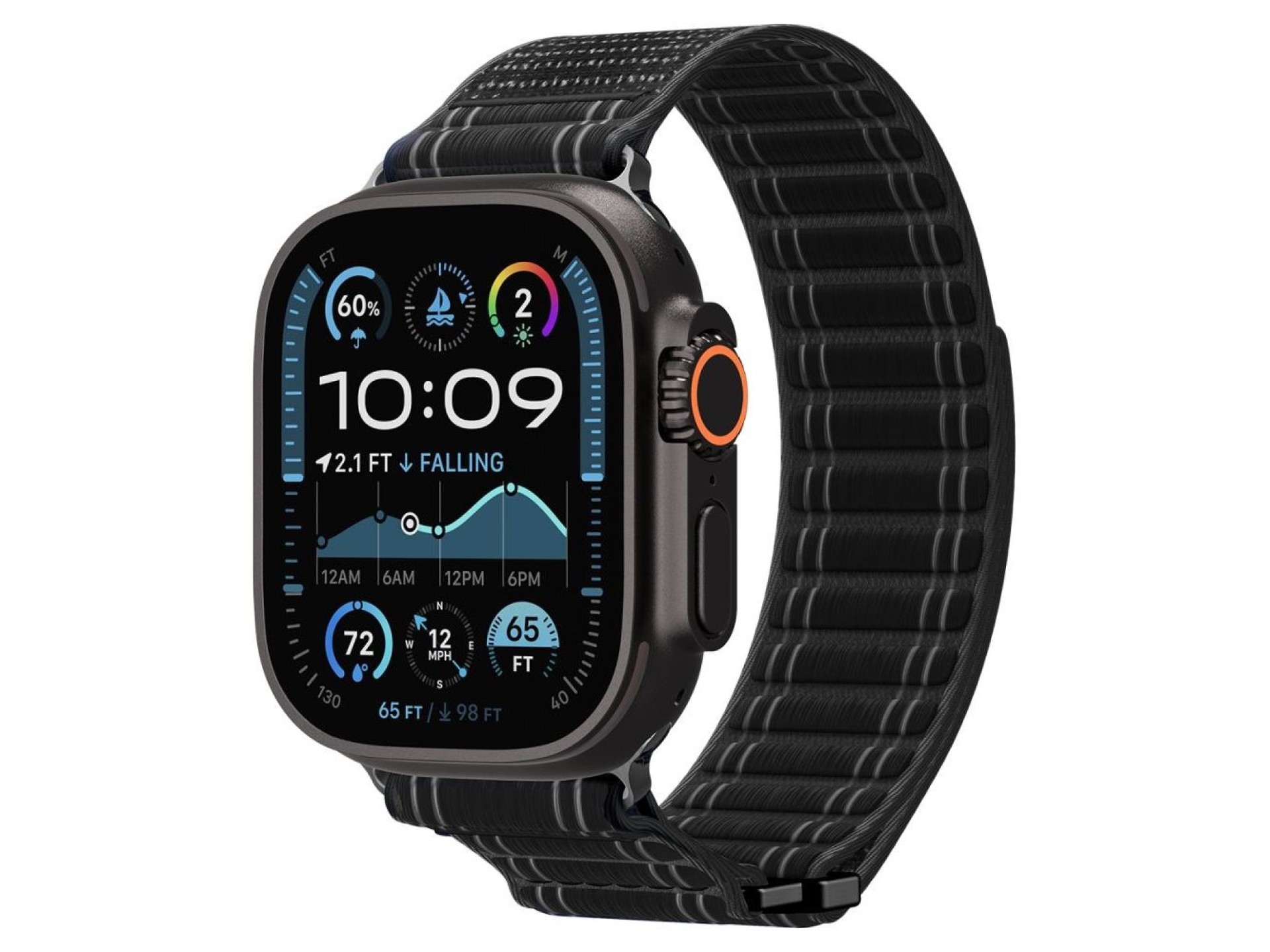 Spigen WBF0 Strap for Apple Watch 44 / 45 / 46 / 49 mm - Black