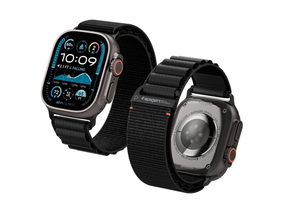 Pulseira Spigen WBF1 para Apple Watch 44/45/46/49 mm - Preta