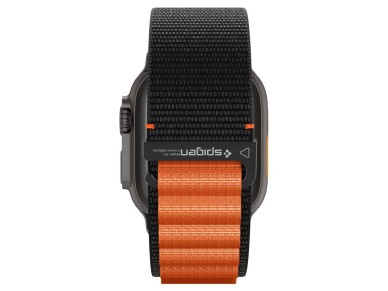 Spigen WBF1 Strap for Apple Watch 44 / 45 / 46 / 49 mm - Black and Orange