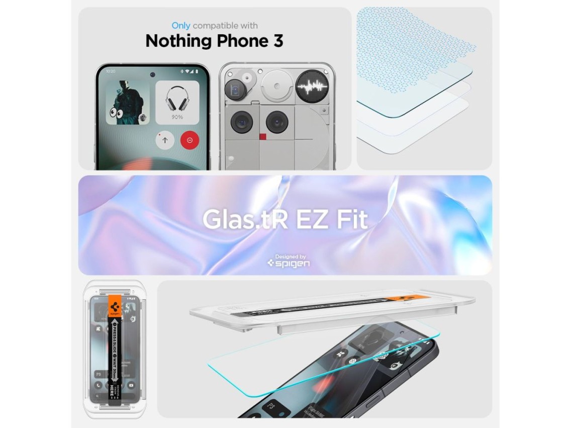 Spigen Glas.TR EZ Fit Tempered Glass 2-pack for Nothing Phone 3 - Transparent