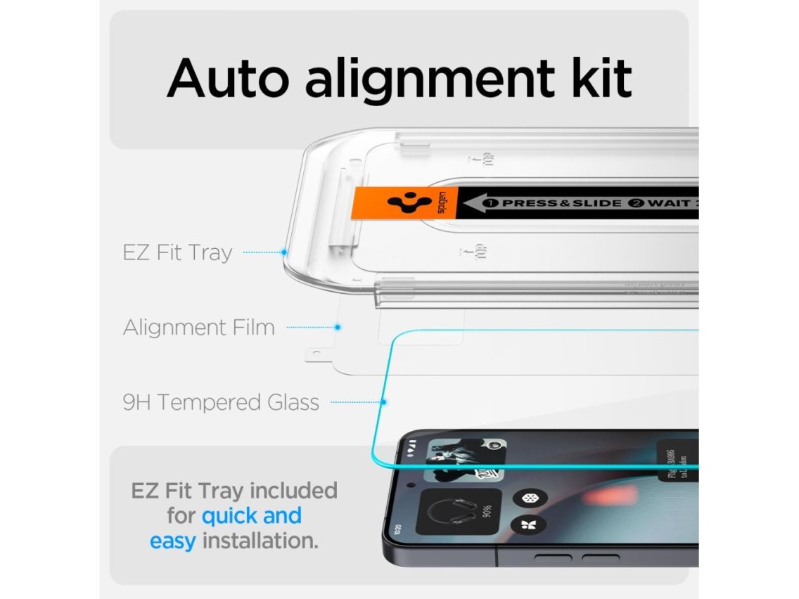Spigen Glas.TR EZ Fit Tempered Glass 2-pack for Nothing Phone 3 - Transparent