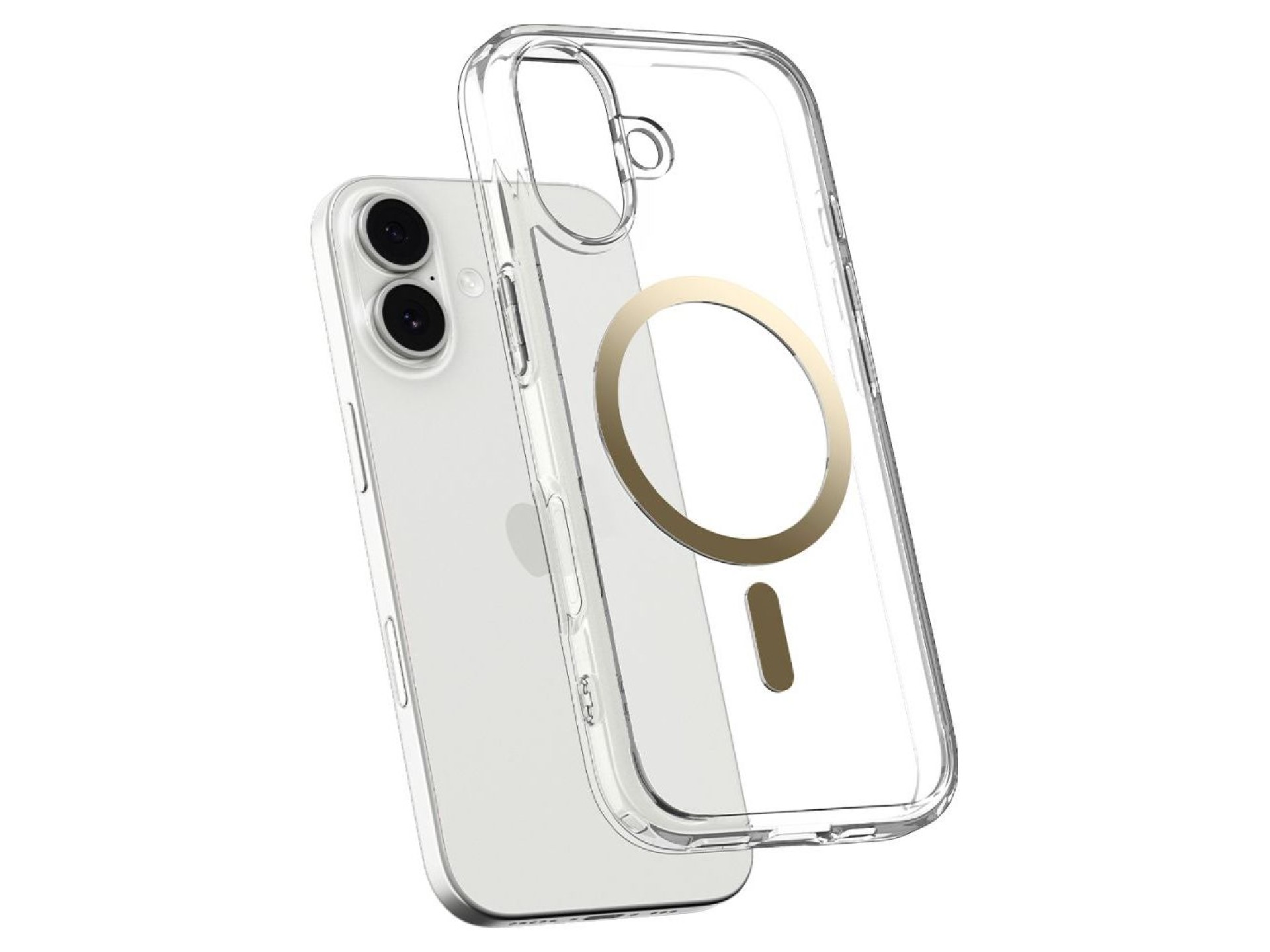 Capa Spigen Ultra Hybrid MagSafe para iPhone 17 - Dourada Transparente