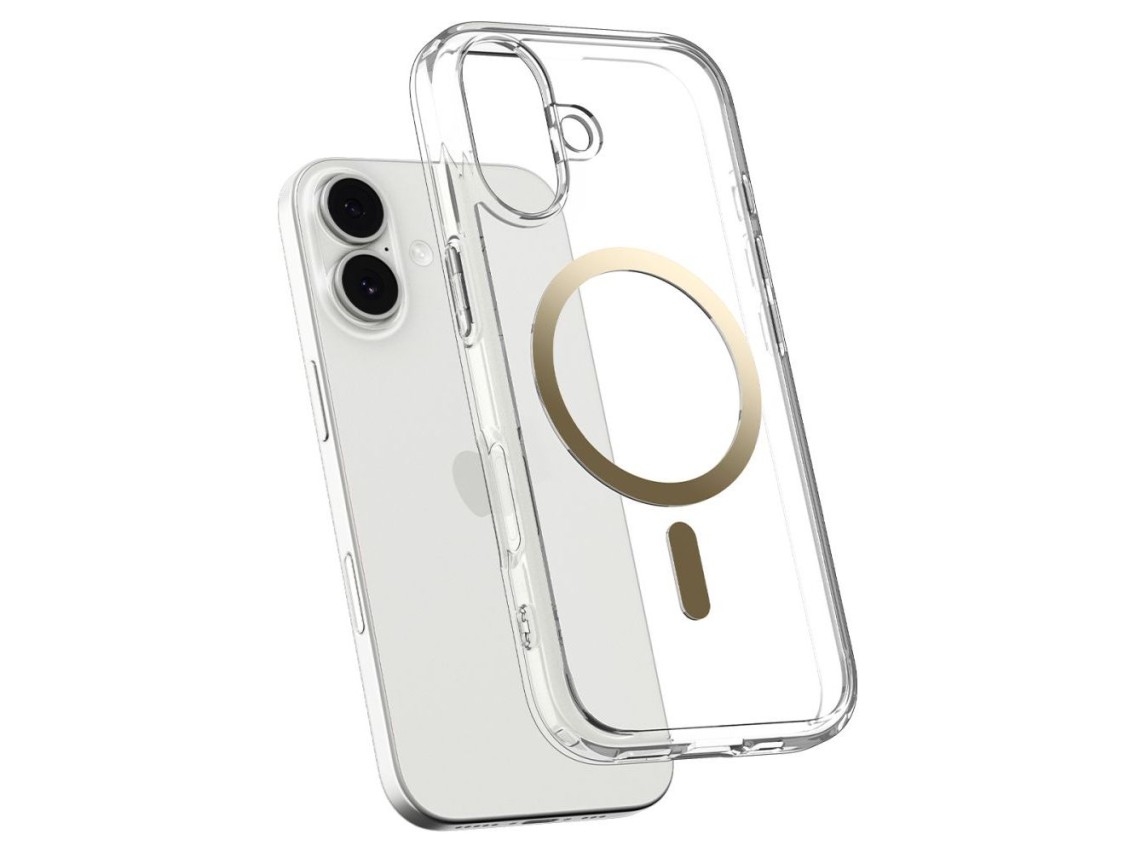 Capa Spigen Ultra Hybrid MagSafe para iPhone 17 - Dourada Transparente