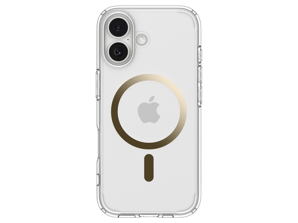 Capa Spigen Ultra Hybrid MagSafe para iPhone 17 - Dourada Transparente