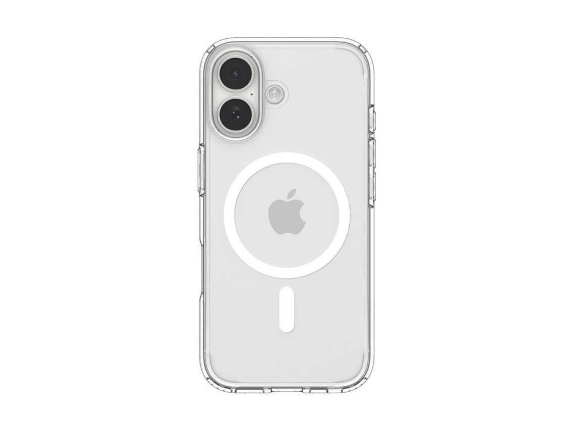 Funda Spigen Ultra Hybrid MagSafe para iPhone 17 - Transparente y blanca