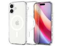 Funda Spigen Ultra Hybrid MagSafe para iPhone 17 - Transparente y blanca