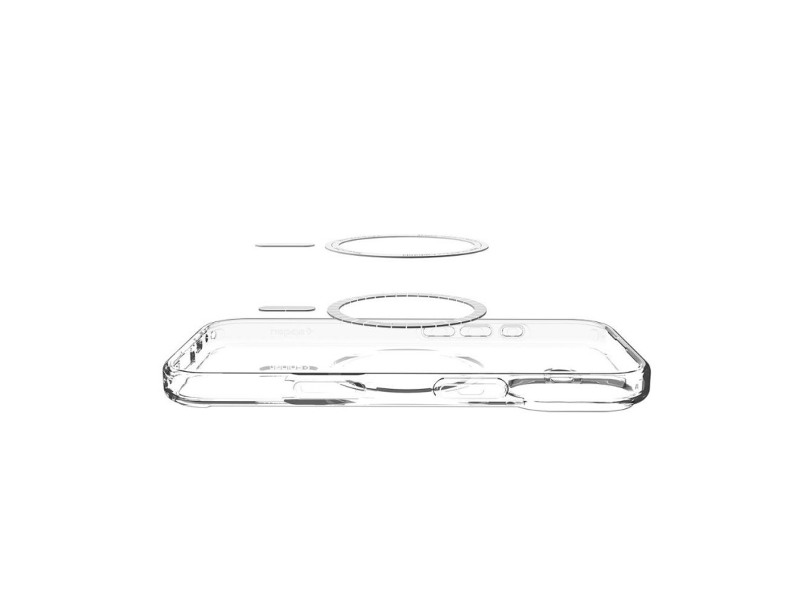 Funda Spigen Ultra Hybrid MagSafe para iPhone 17 - Transparente y blanca