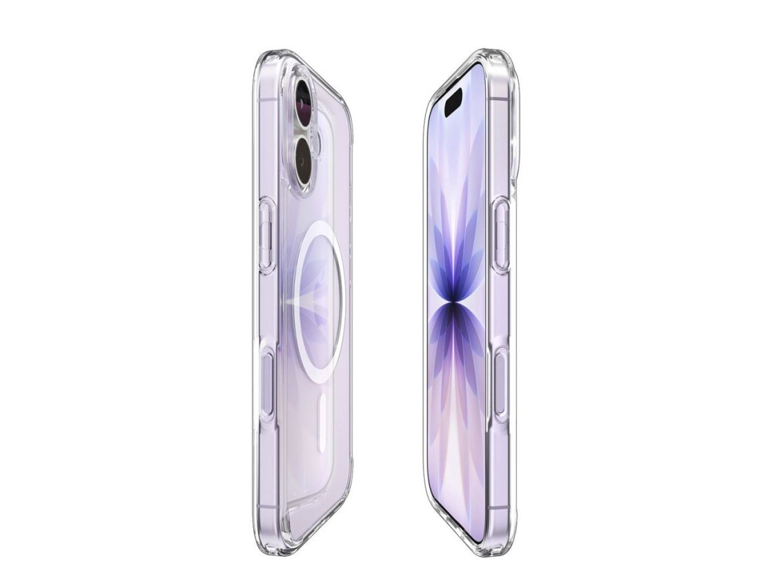 Funda Spigen Ultra Hybrid MagSafe para iPhone 17 - Transparente y blanca