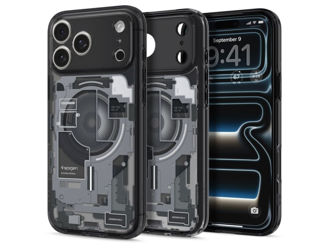 Funda Spigen Ultra Hybrid MagSafe para iPhone 17 Pro Zero One - Negra