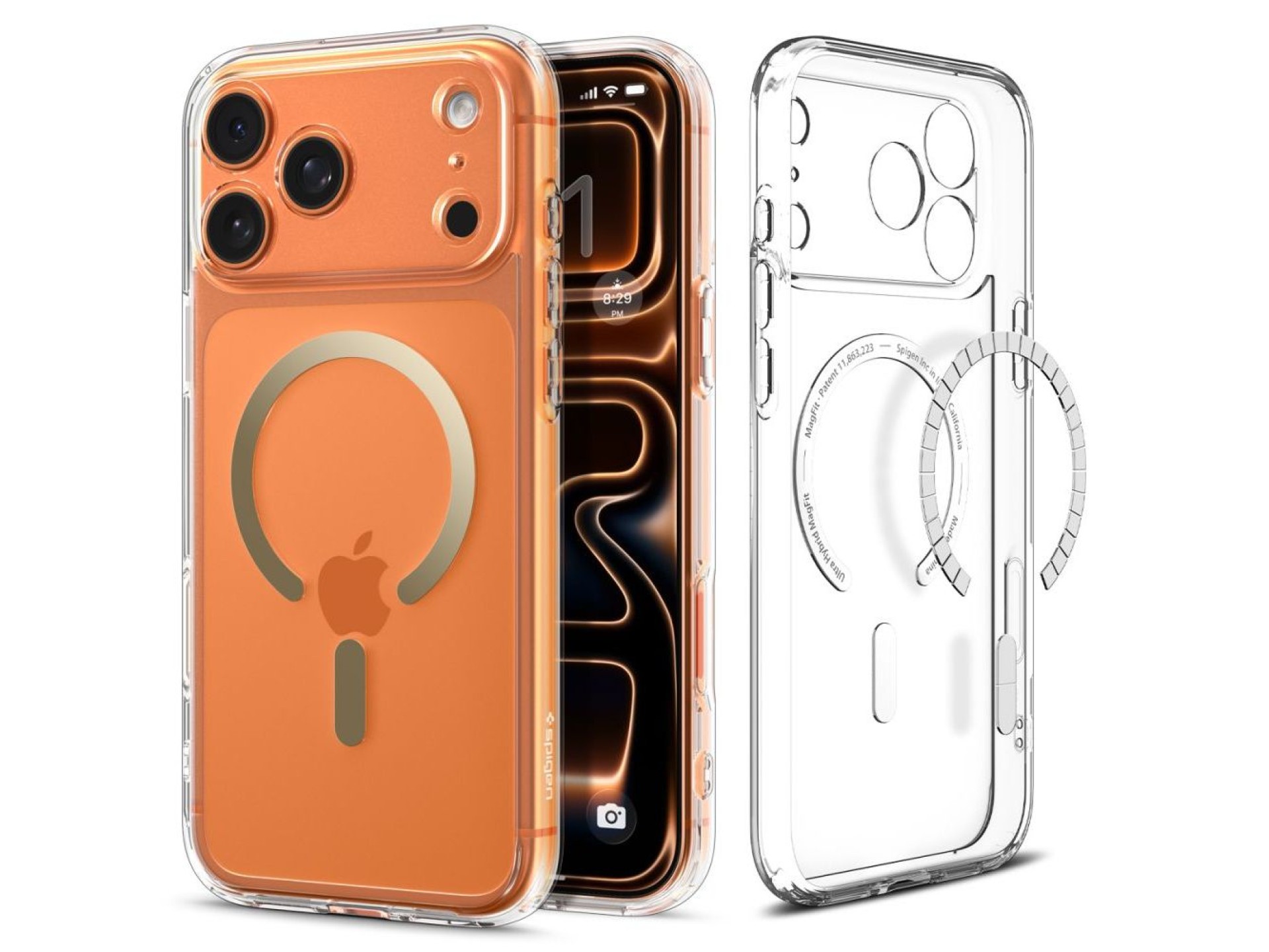 Spigen Ultra Hybrid MagSafe Case for iPhone 17 Pro - Transparent Gold