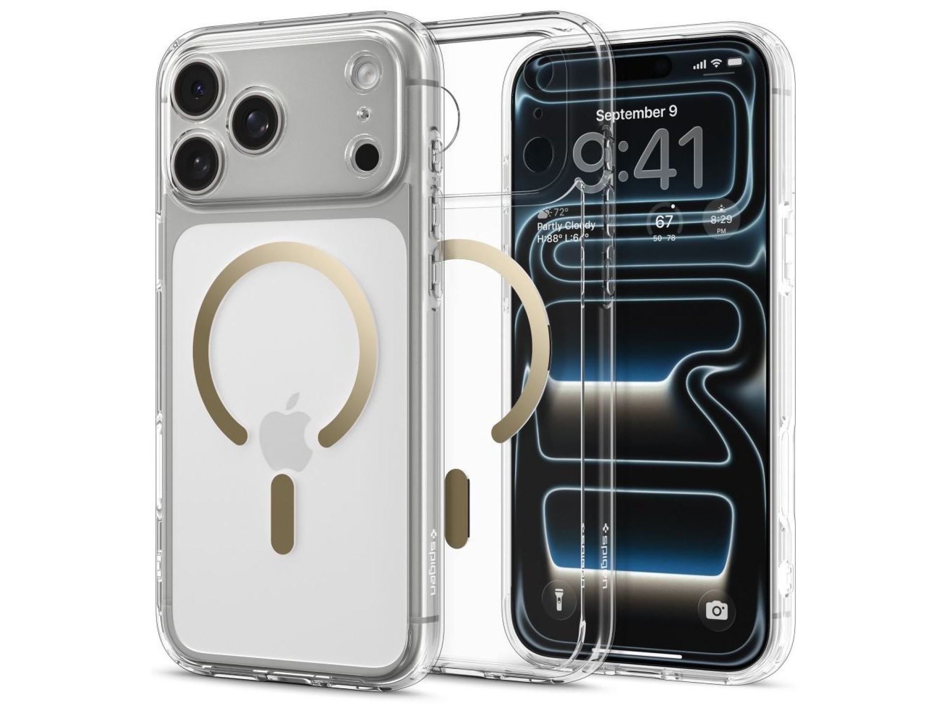 Spigen Ultra Hybrid MagSafe Case for iPhone 17 Pro - Transparent Gold