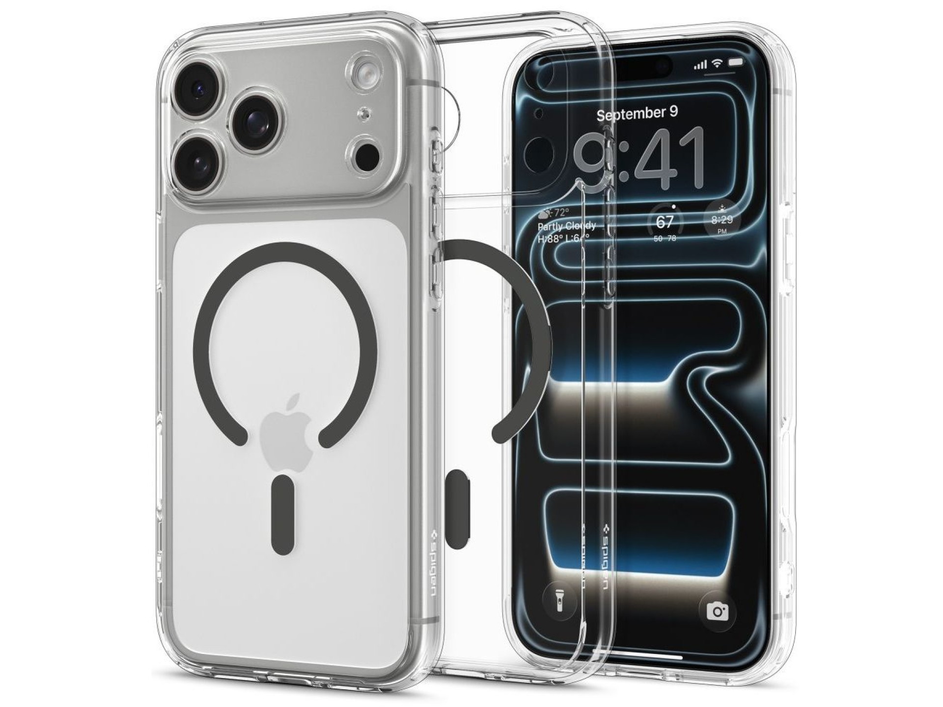 Spigen Ultra Hybrid MagSafe Case for iPhone 17 Pro - Clear Gray