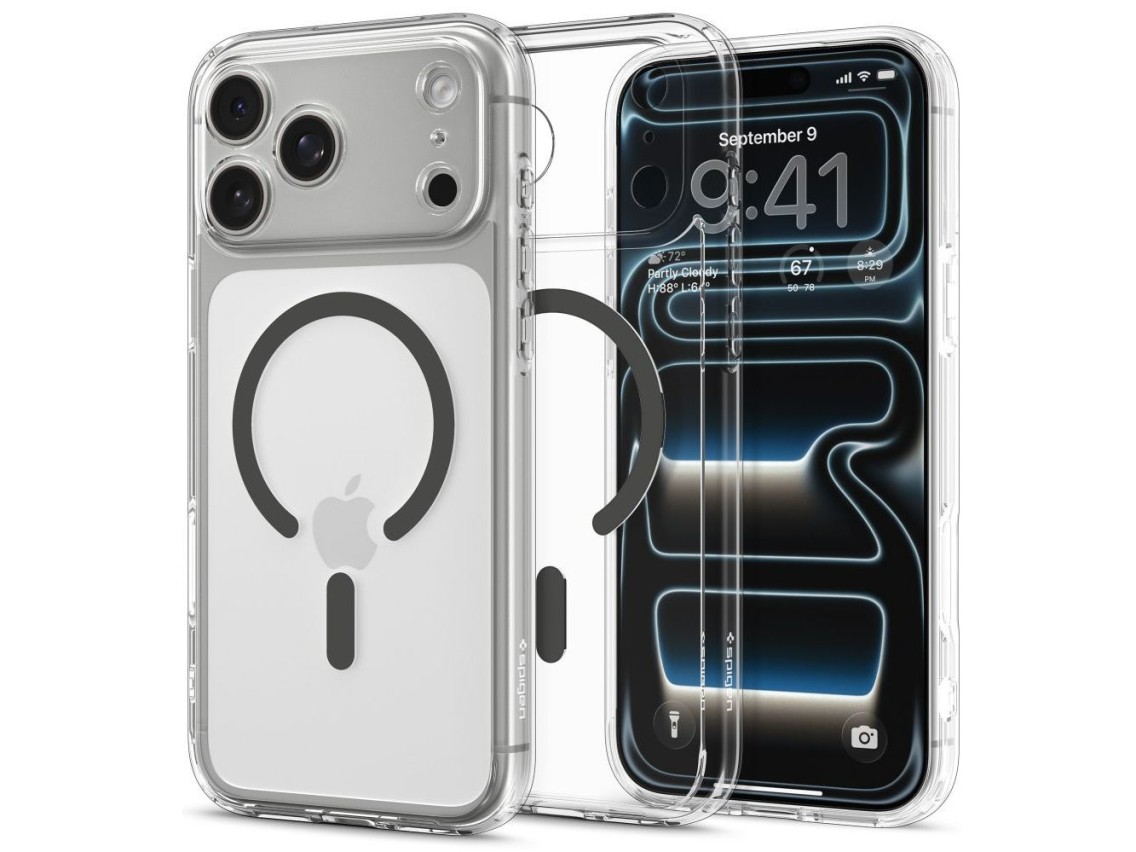 Spigen Ultra Hybrid MagSafe Case for iPhone 17 Pro - Clear Gray