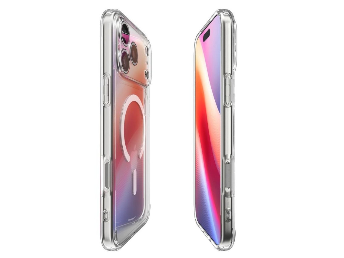 Funda Spigen Ultra Hybrid MagSafe para iPhone 17 Pro Max - Transparente y blanca