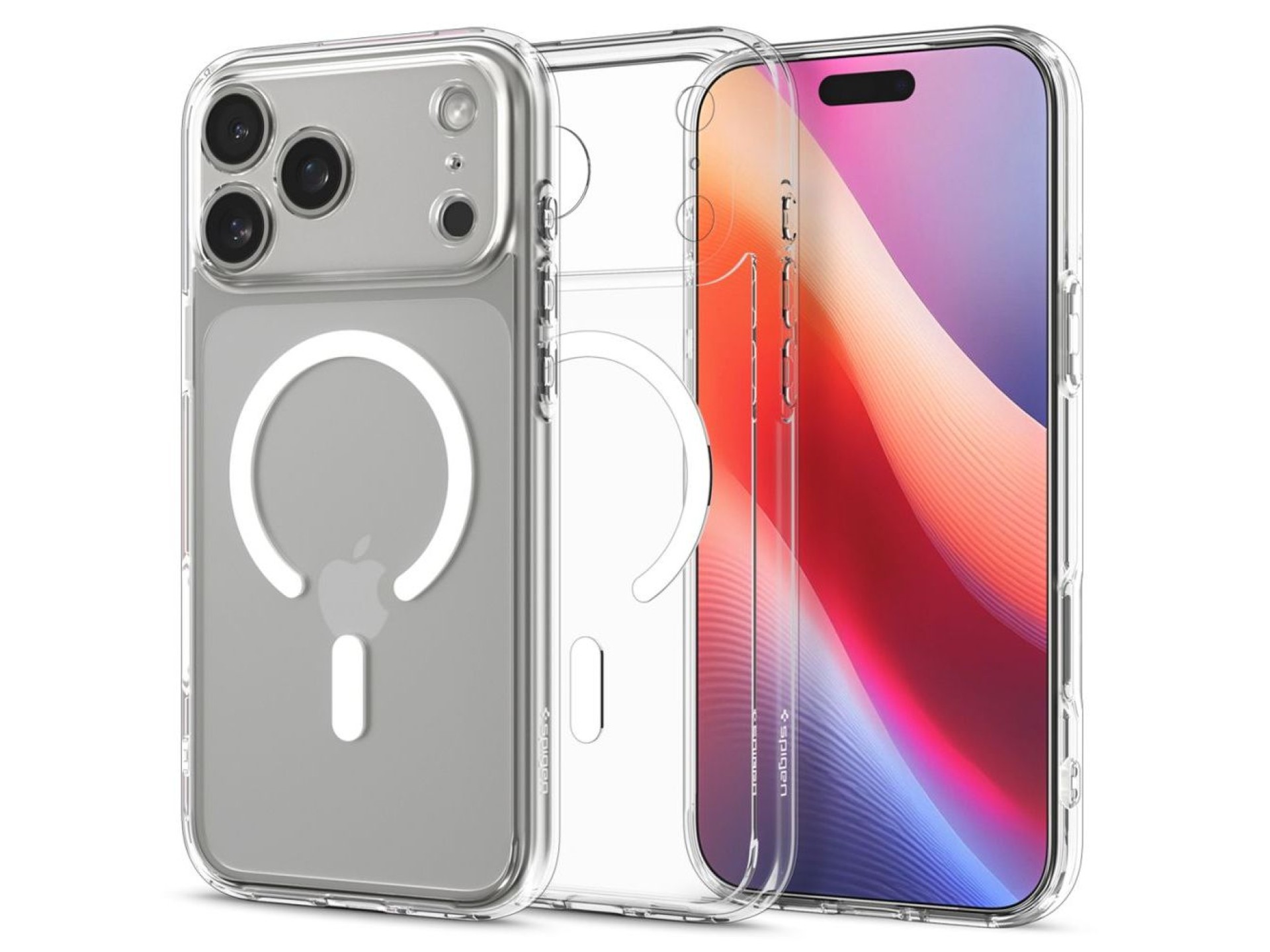 Funda Spigen Ultra Hybrid MagSafe para iPhone 17 Pro Max - Transparente y blanca