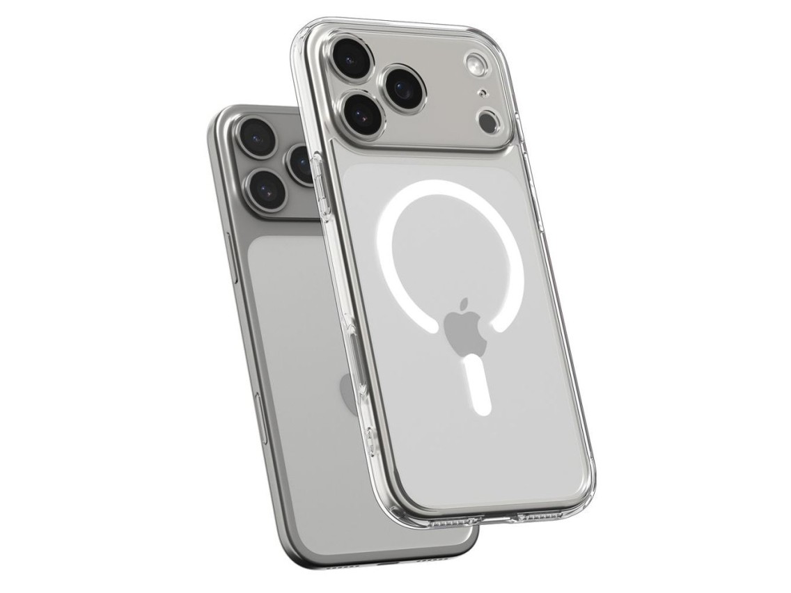 Funda Spigen Ultra Hybrid MagSafe para iPhone 17 Pro Max - Transparente y blanca