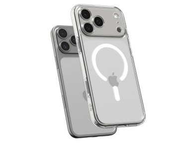 Funda Spigen Ultra Hybrid MagSafe para iPhone 17 Pro Max - Transparente y blanca