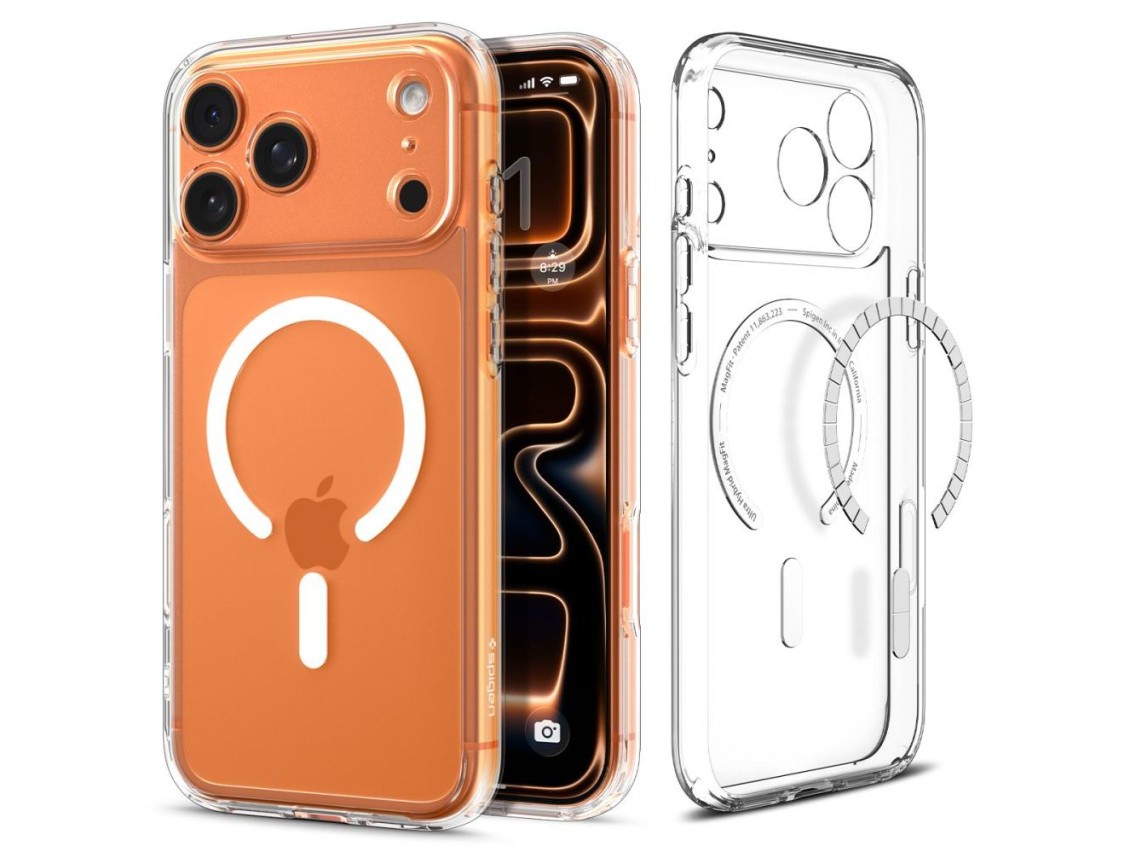Funda Spigen Ultra Hybrid MagSafe para iPhone 17 Pro Max - Transparente y blanca