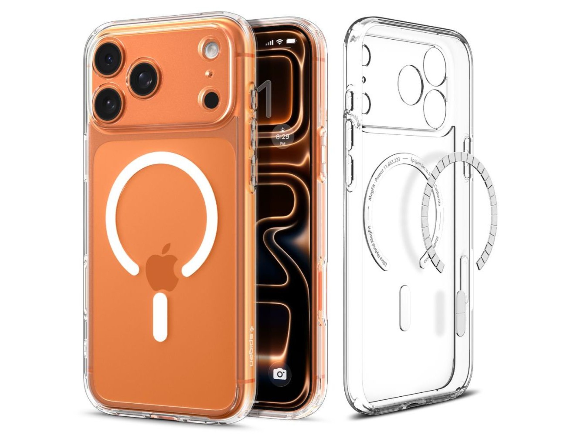 Funda Spigen Ultra Hybrid MagSafe para iPhone 17 Pro Max - Transparente y blanca