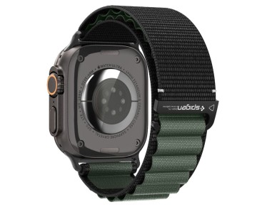 Correa Spigen WBF1 para Apple Watch 44 / 45 / 46 / 49 mm - Negra y Verde