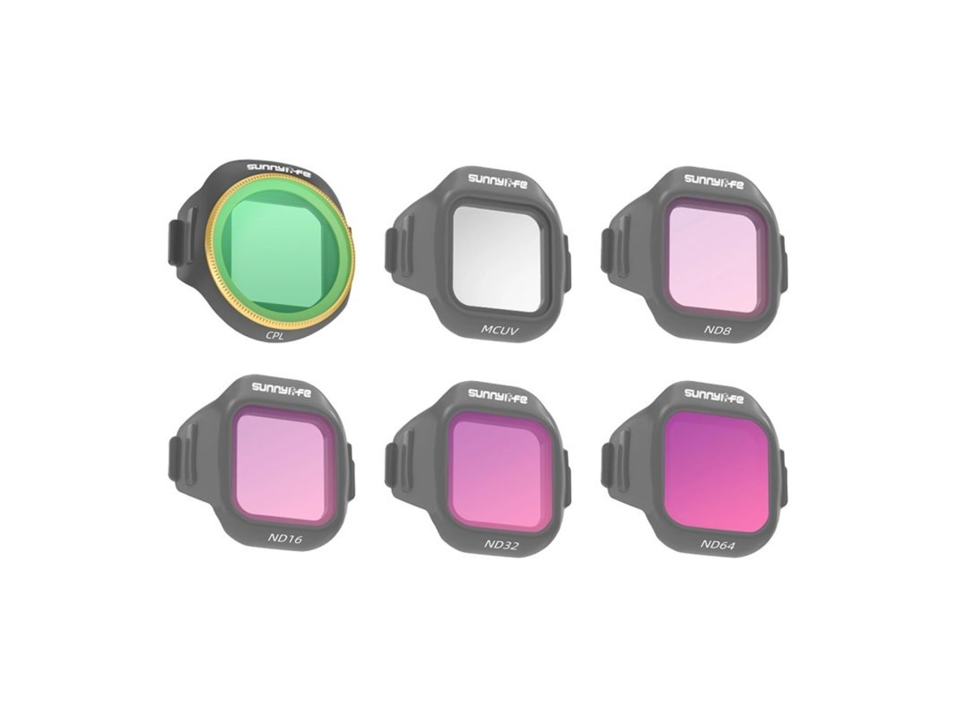 Juego de 6 filtros Sunnylife MCUV + CPL + ND8 + ND16 + ND32 + ND64 para MINI 5 Pro