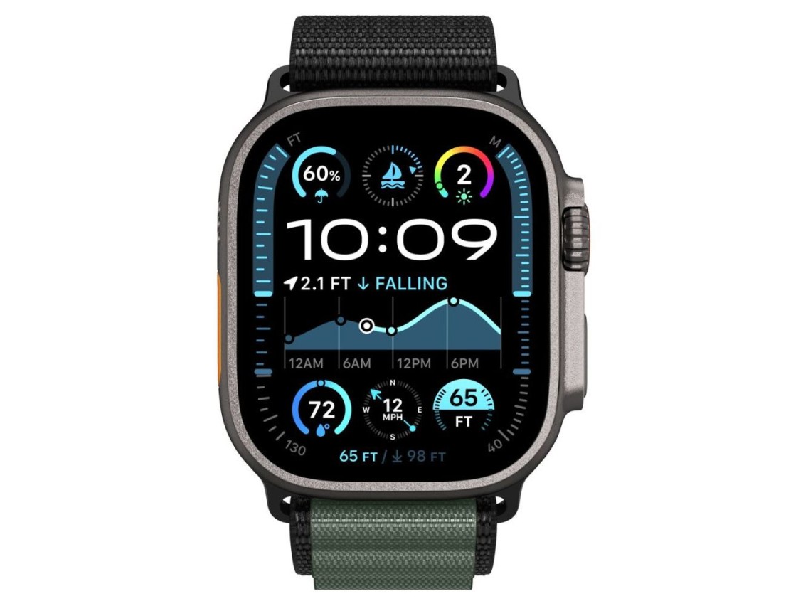 Correa Spigen WBF1 para Apple Watch 44 / 45 / 46 / 49 mm - Negra y Verde