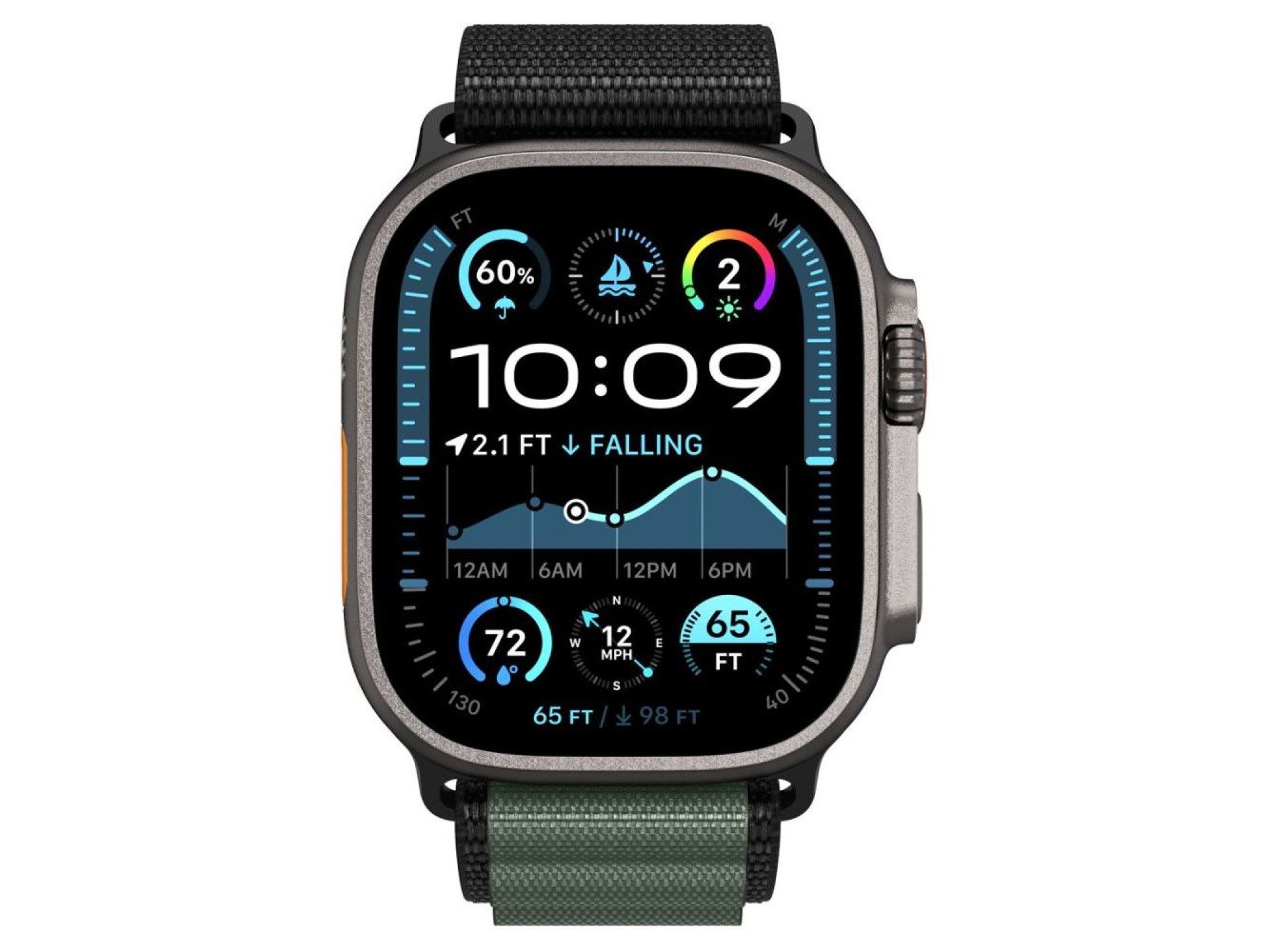 Correa Spigen WBF1 para Apple Watch 44 / 45 / 46 / 49 mm - Negra y Verde