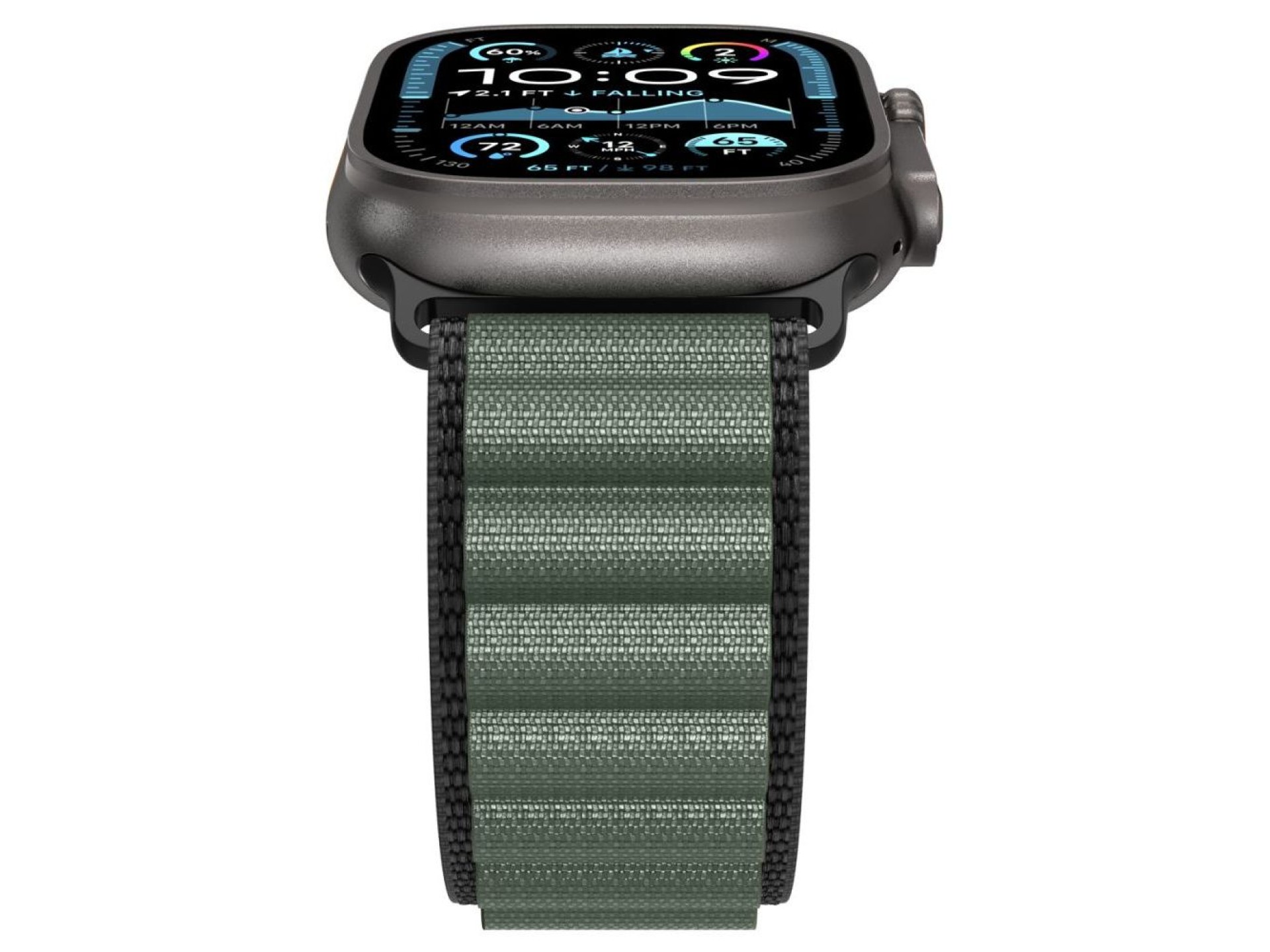 Correa Spigen WBF1 para Apple Watch 44 / 45 / 46 / 49 mm - Negra y Verde