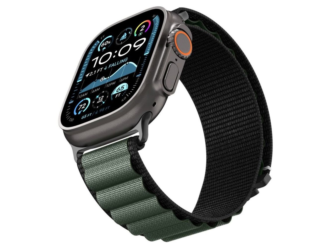 Correa Spigen WBF1 para Apple Watch 44 / 45 / 46 / 49 mm - Negra y Verde