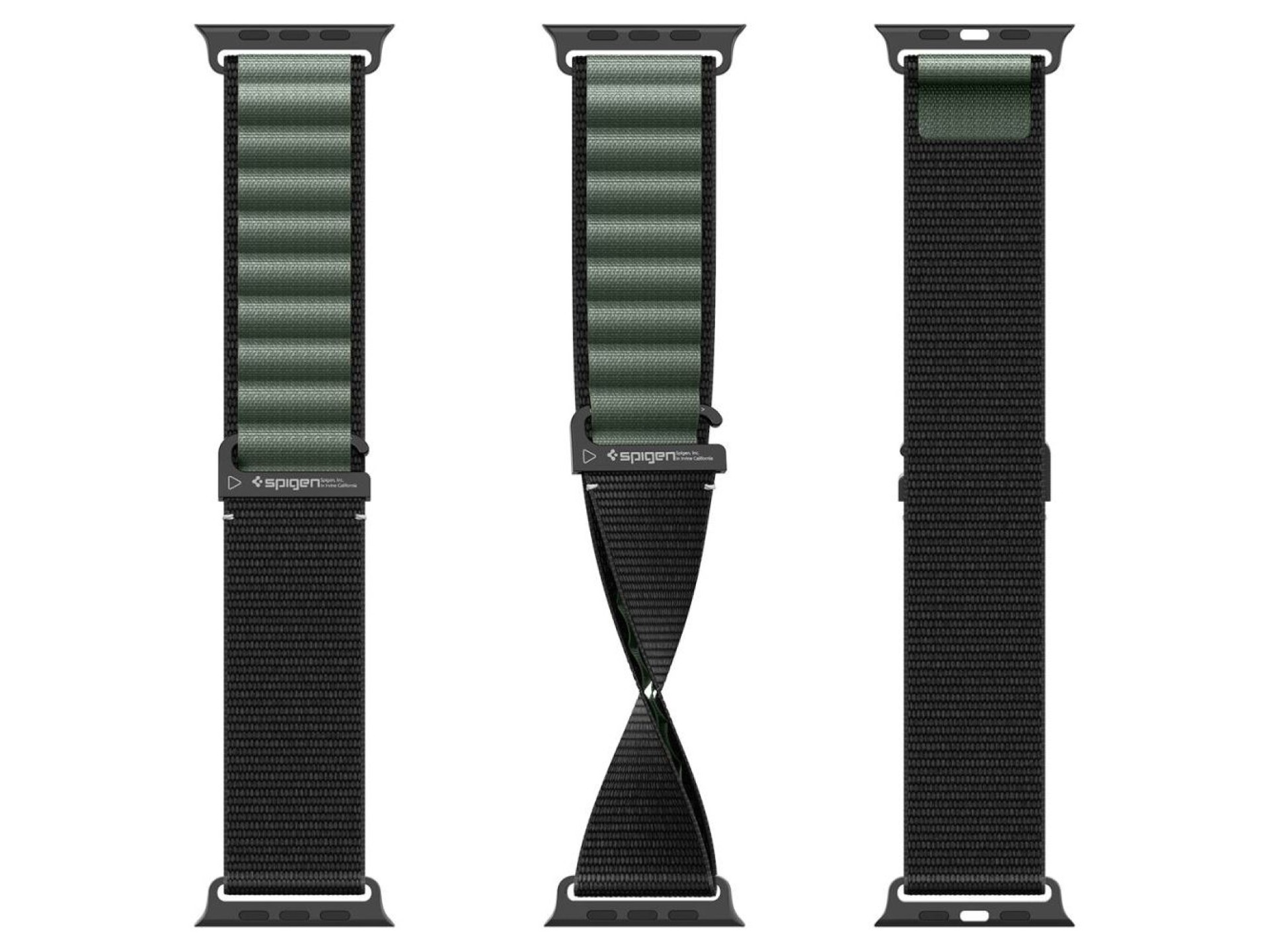 Correa Spigen WBF1 para Apple Watch 44 / 45 / 46 / 49 mm - Negra y Verde