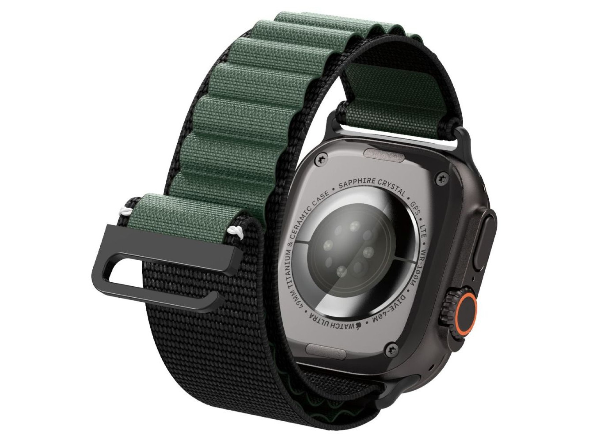 Correa Spigen WBF1 para Apple Watch 44 / 45 / 46 / 49 mm - Negra y Verde