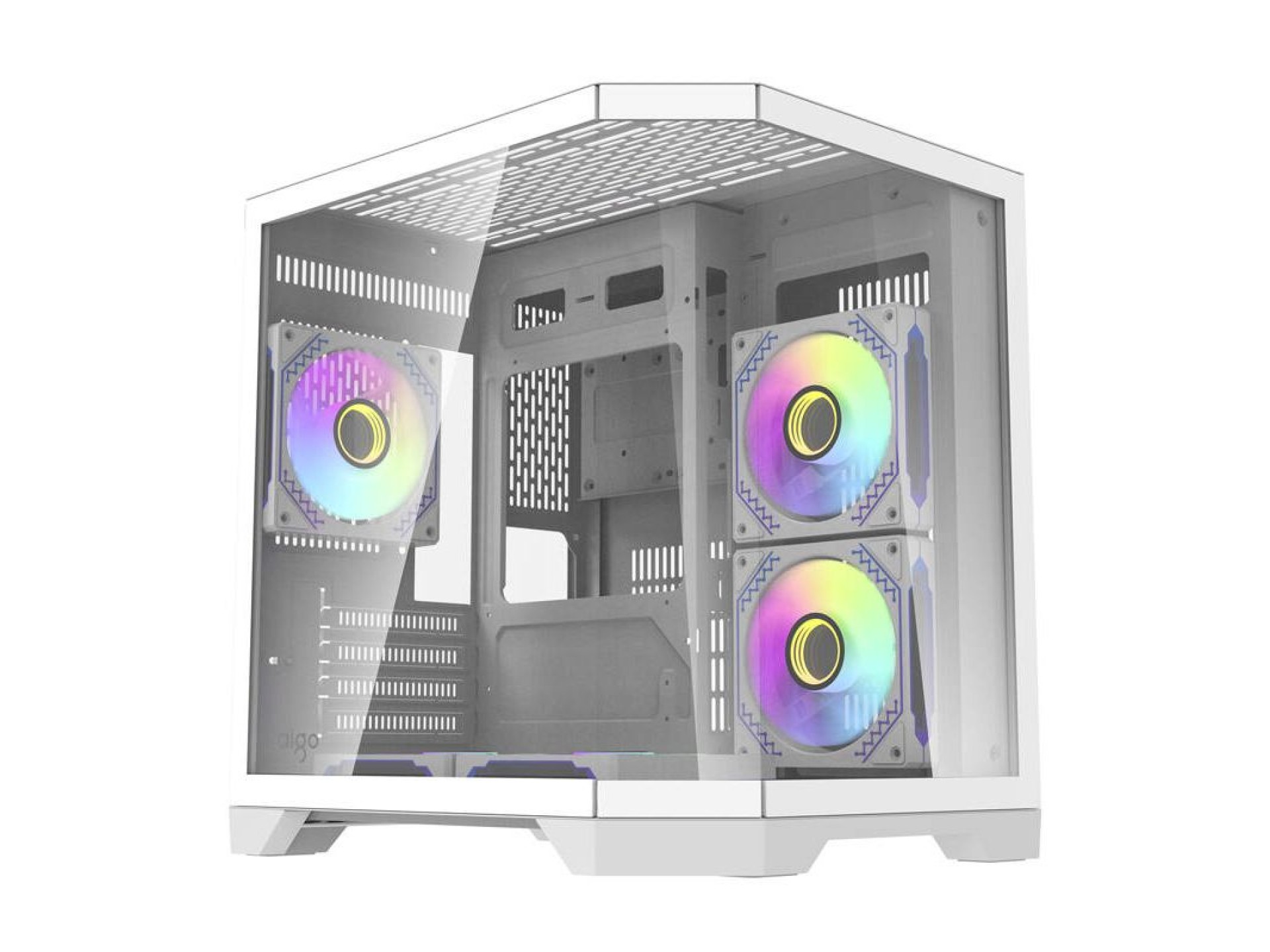 Gabinete para computador Darflash FT350 + 5 ventoinhas aRGB (brancas)