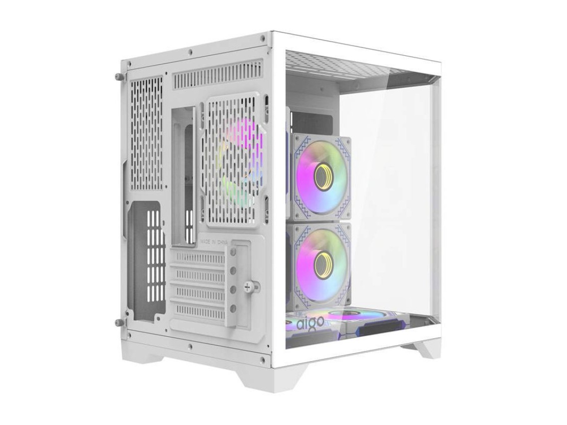 Gabinete para computador Darflash FT350 + 5 ventoinhas aRGB (brancas)