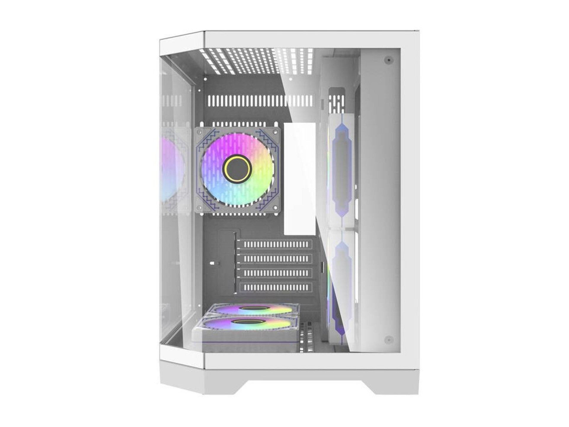 Gabinete para computador Darflash FT350 + 5 ventoinhas aRGB (brancas)