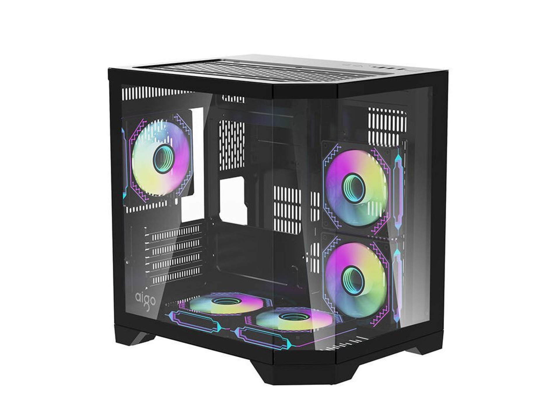 Gabinete para computador Darflash FT350 + 5 ventoinhas aRGB (preto)