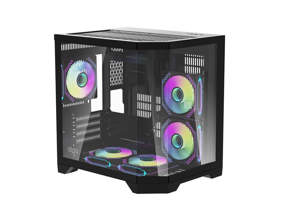 Gabinete para computador Darflash FT350 + 5 ventoinhas aRGB (preto)