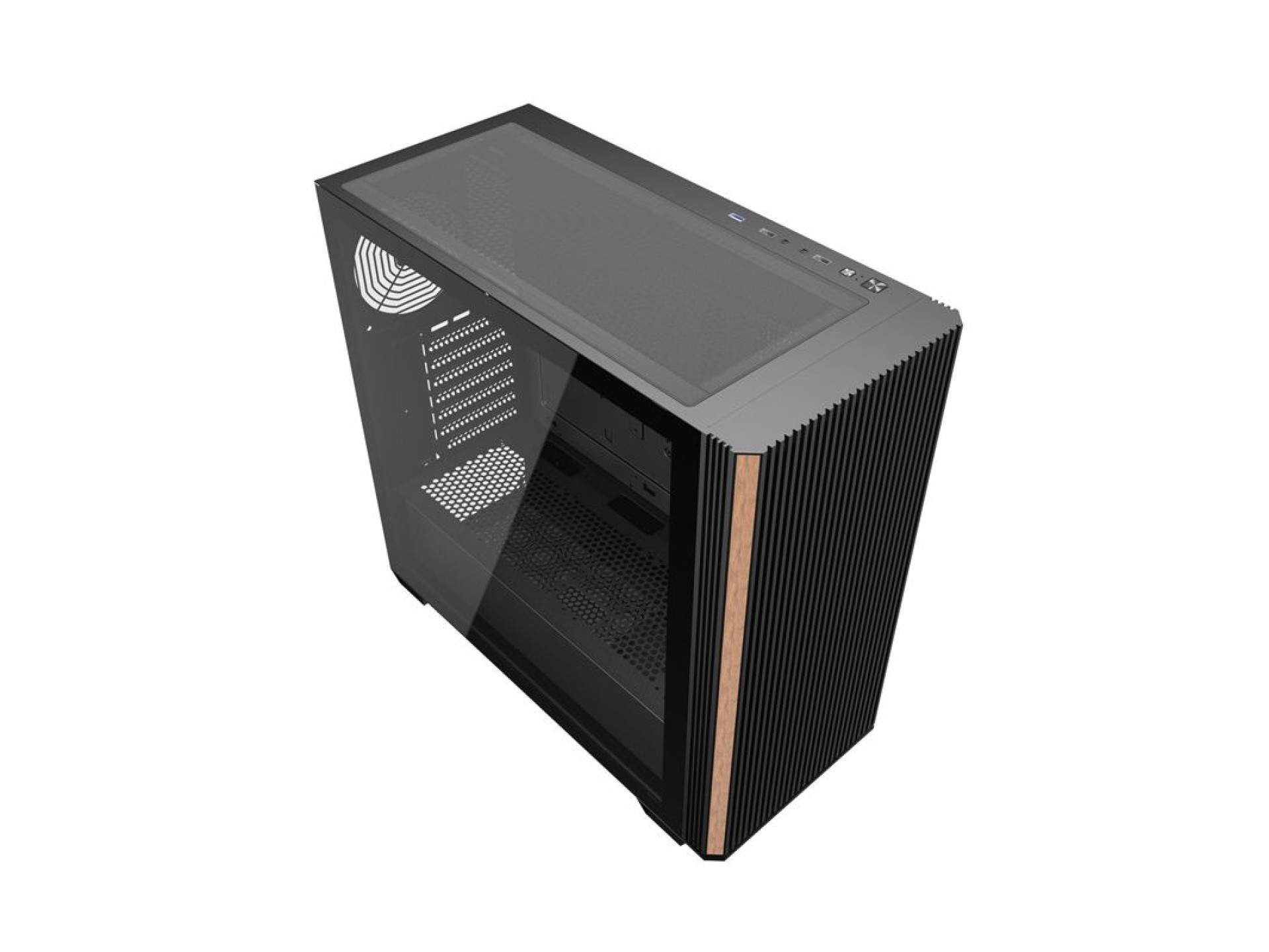Gabinete para computador Darkflash DS900WS ATX sem ventoinhas (Preto)