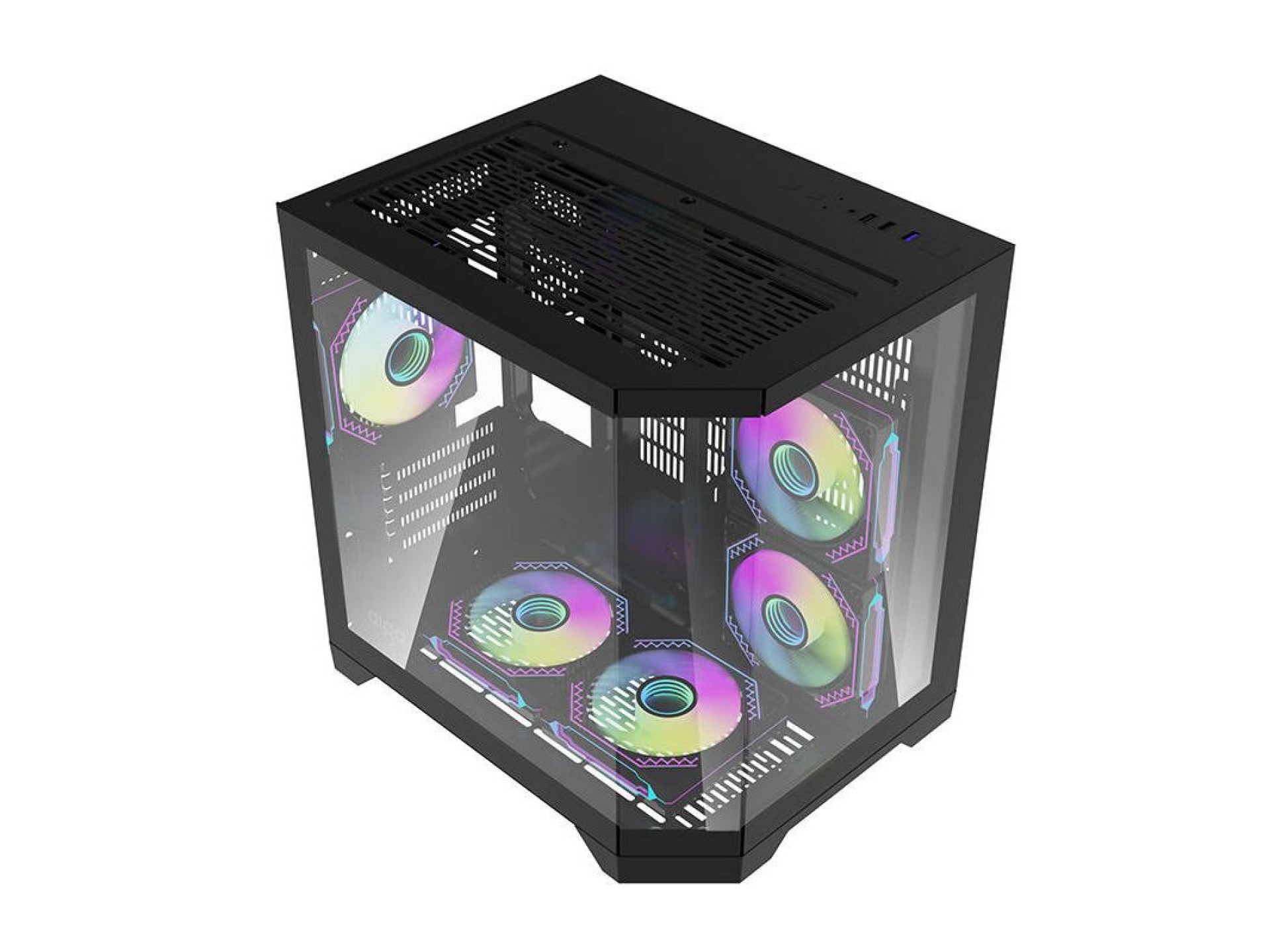 Gabinete para computador Darflash FT350 + 5 ventoinhas aRGB (preto)