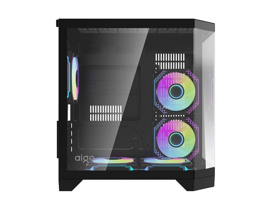 Gabinete para computador Darflash FT350 + 5 ventoinhas aRGB (preto)
