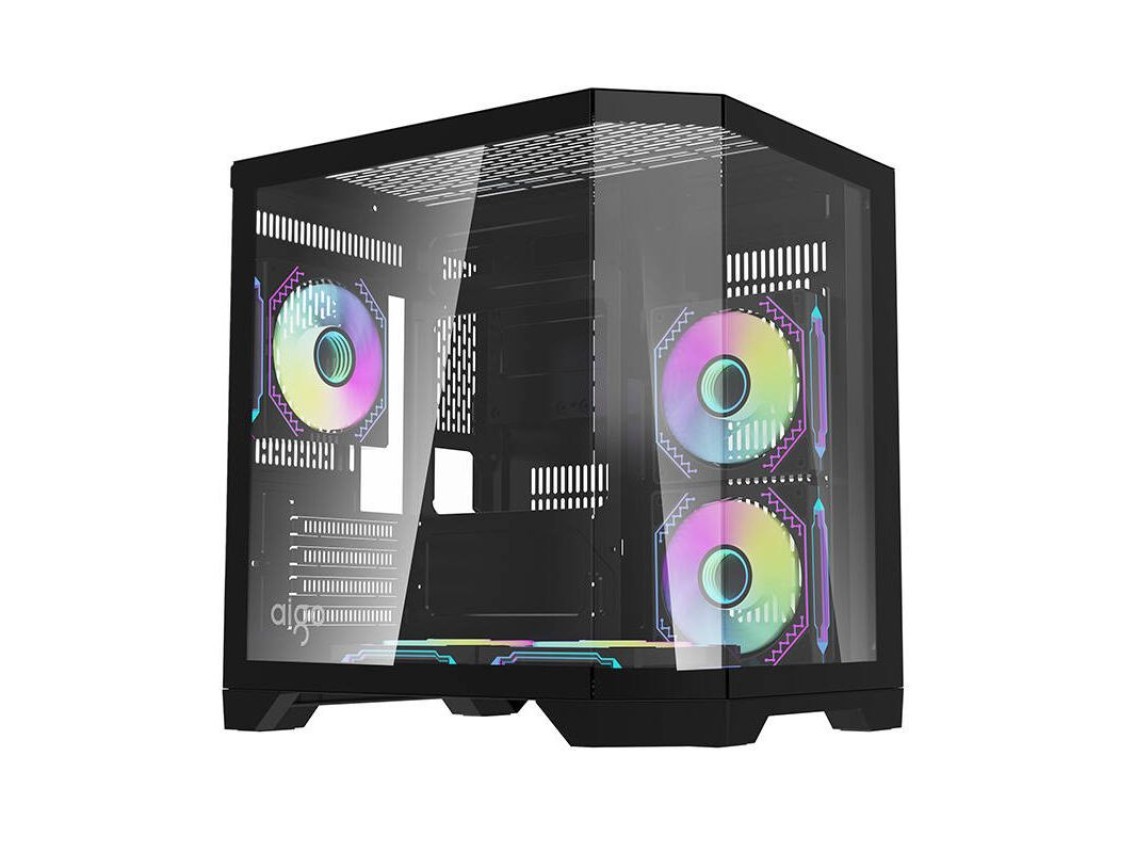 Gabinete para computador Darflash FT350 + 5 ventoinhas aRGB (preto)