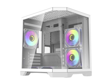 Gabinete para computador Darflash FT350 + 5 ventoinhas aRGB (brancas)