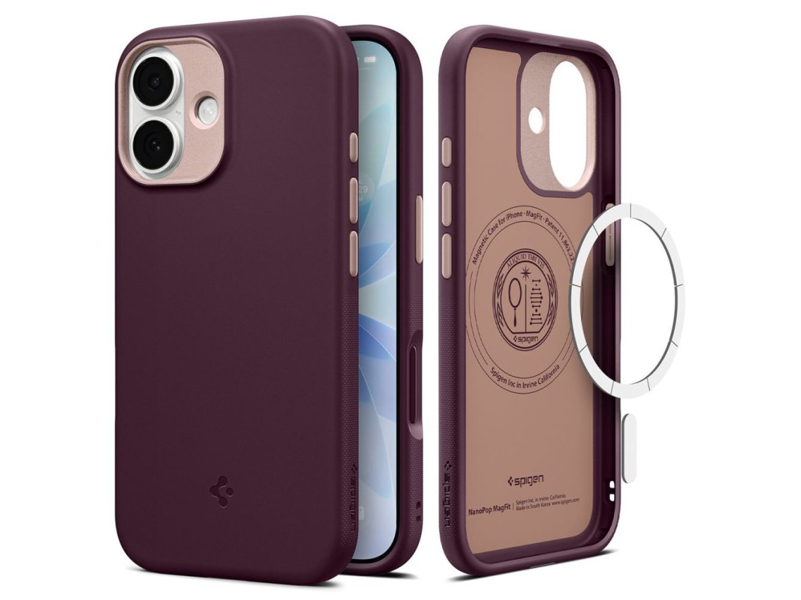 Spigen Nano Pop Mag MagSafe case for iPhone 17 - burgundy