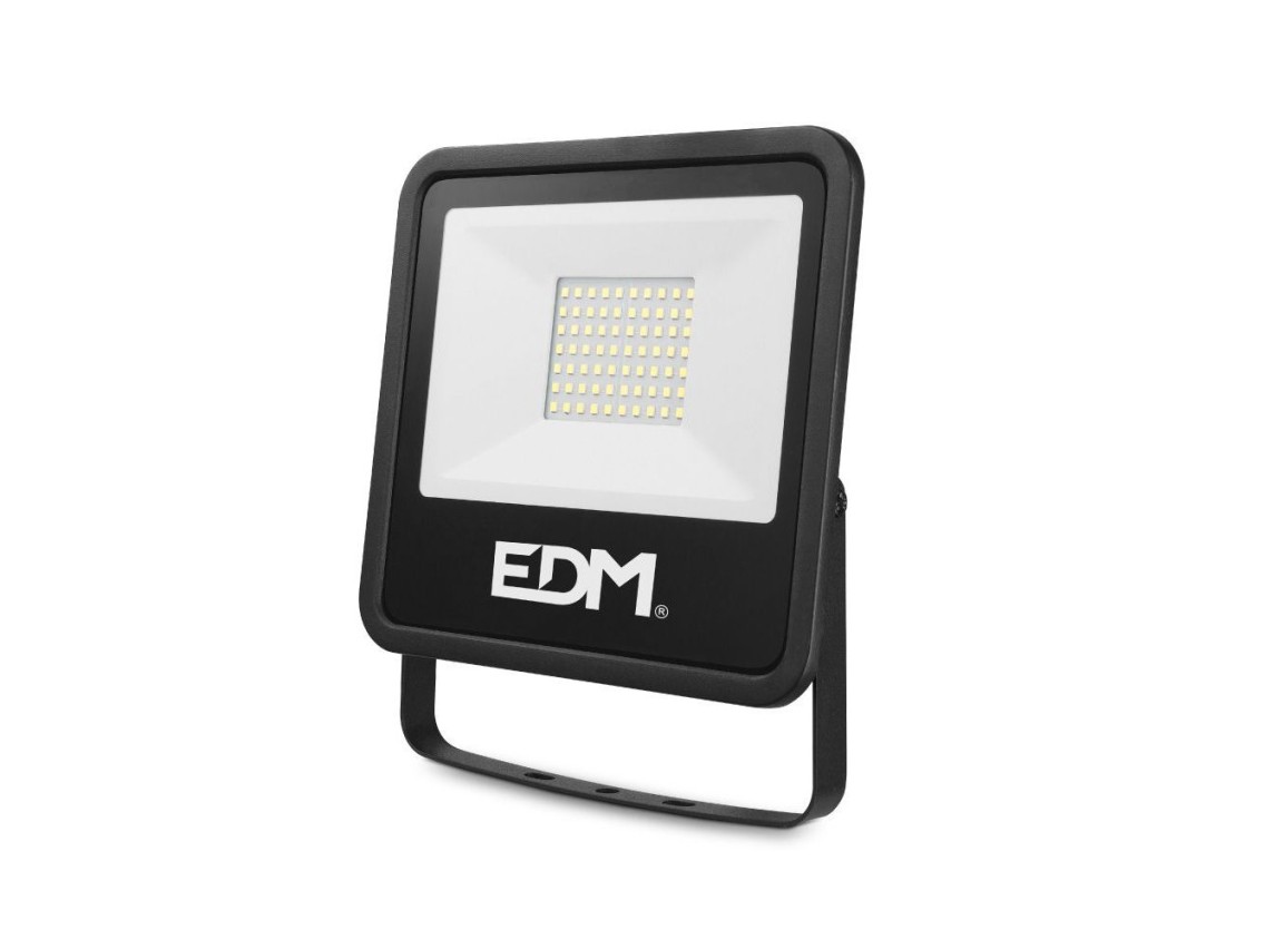 Foco proyector led 50 w 4000 lm 6400 k luz fría, black series - 19,2 x 17,5 x 2,9 cm